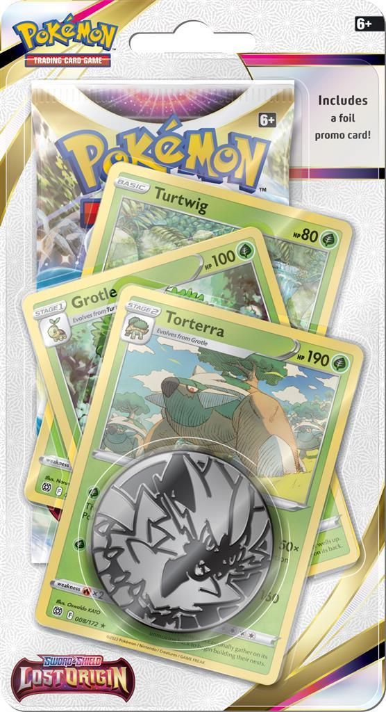 Nintendo Pokémon TCG: Sword & Shield Lost Origin - Premium Checklane Blister booster Varianta: Torterra