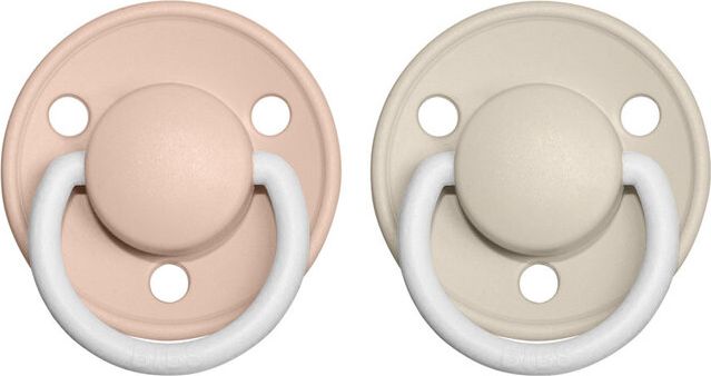 BIBS De Lux dudlíky z přírodního kaučuku 2 ks, velikost 2, Blush nočný/Vanilla nočný - obrázek 1