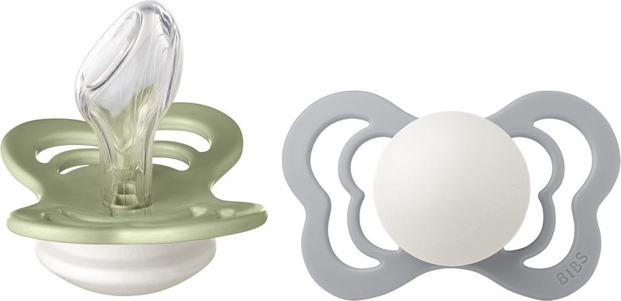 BIBS Couture dudlíky ortodontické ze silikonu 2 ks, velikost 2, Sage nočný/Cloud nočný - obrázek 2