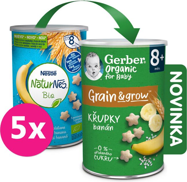 Gerber Organic křupky banánové 5x 35 g - obrázek 1