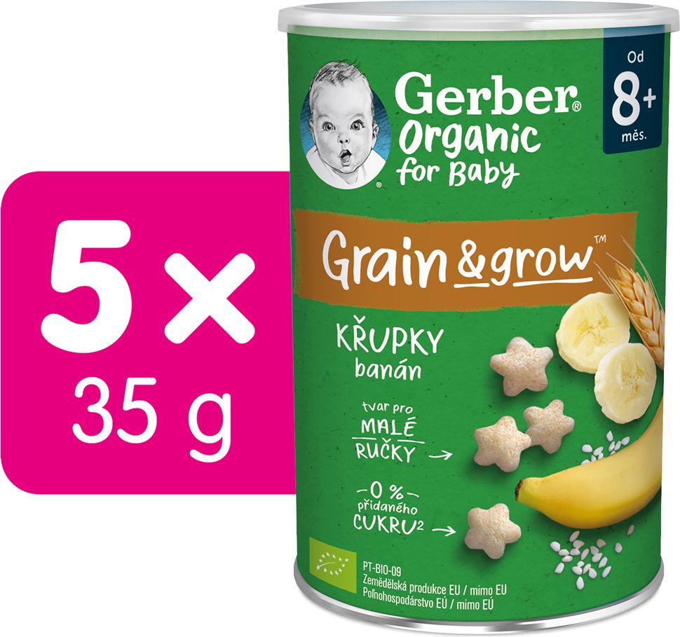 Gerber Organic křupky banánové 5x 35 g - obrázek 2