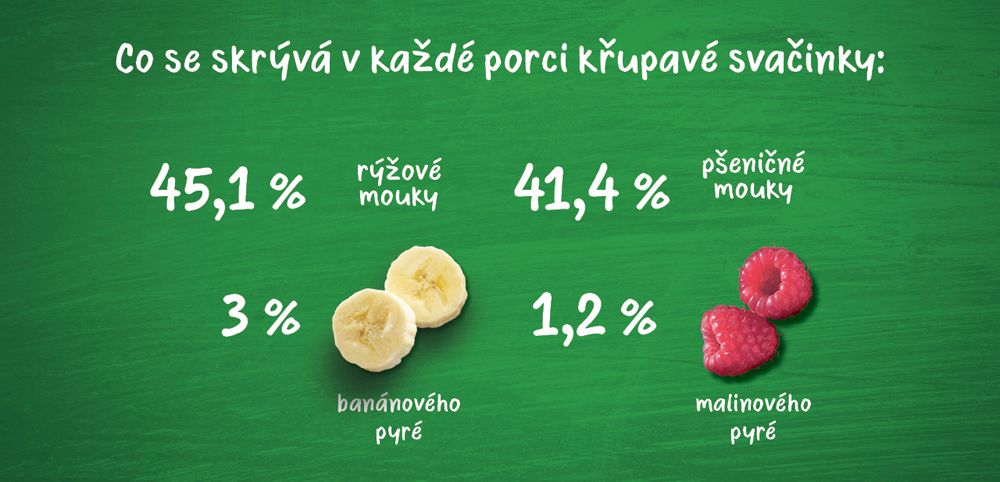 GERBER Organic křupky s malinou a banánem 5x 35 g - obrázek 4