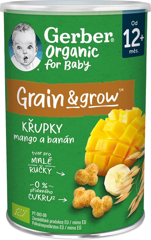 Gerber Organic křupky s mangem a banánem 5 x 35 g - obrázek 2