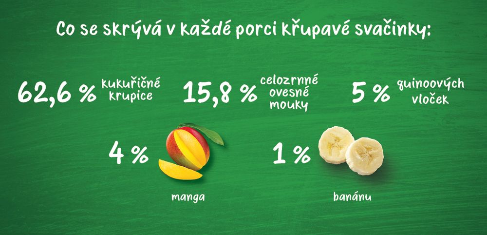 Gerber Organic křupky s mangem a banánem 5 x 35 g - obrázek 4
