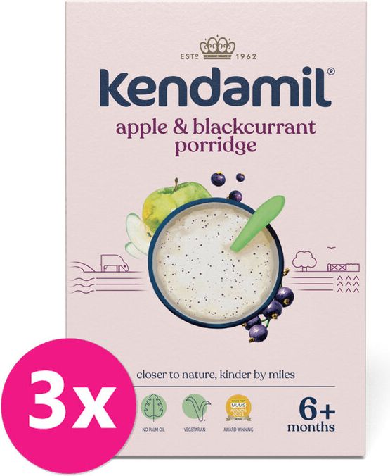 Kendamil s černým rybízem a jablky 3 x 150 g - obrázek 1