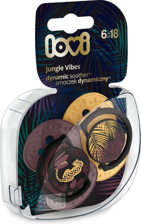 LOVI Dudlík silikonový dynamický JUNGLE VIBES 6-18m 2 ks holka - obrázek 3