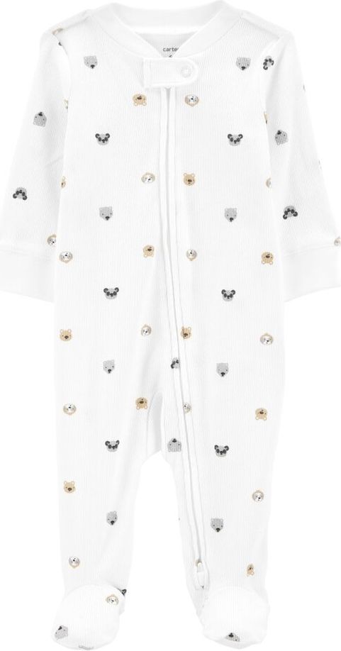 CARTER'S Overal na zip Sleep&Play White Animals neutrál PRE/vel. 46 - obrázek 1