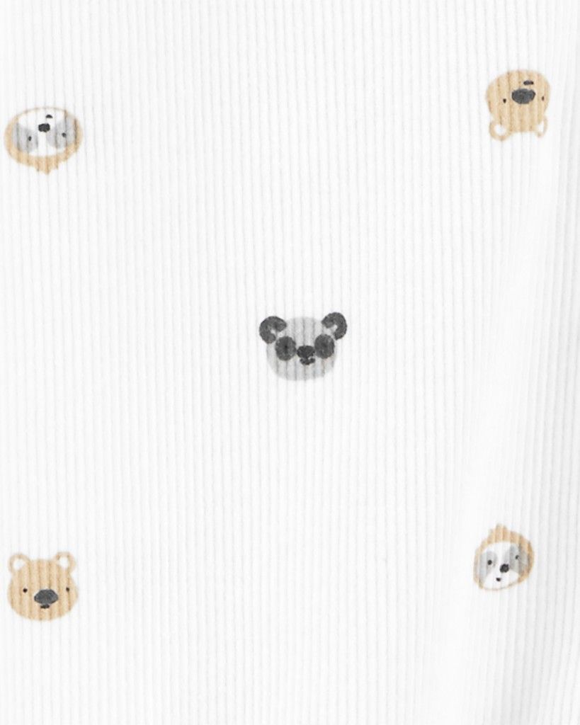 CARTER'S Overal na zip Sleep&Play White Animals neutrál PRE/vel. 46 - obrázek 2