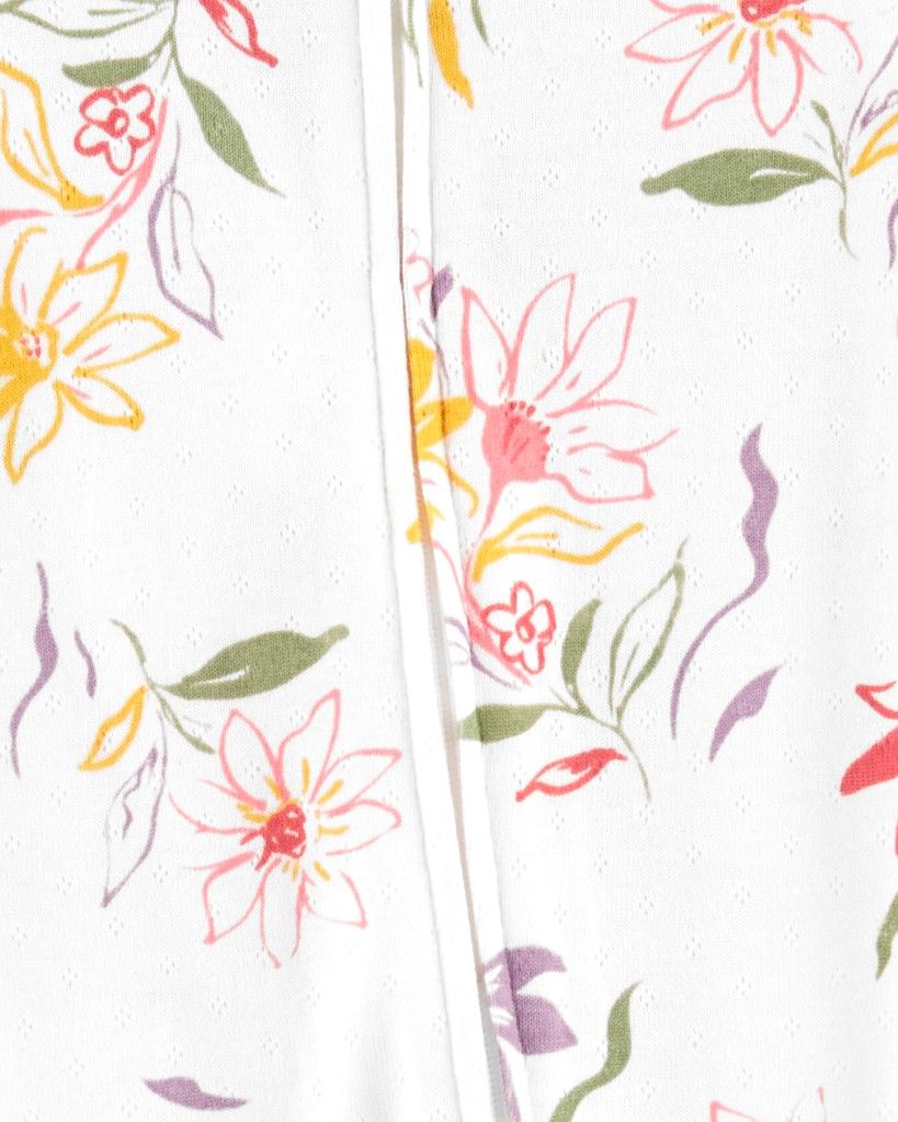 CARTER'S Overal na zip Sleep&Play White Flowers holka 3m - obrázek 2