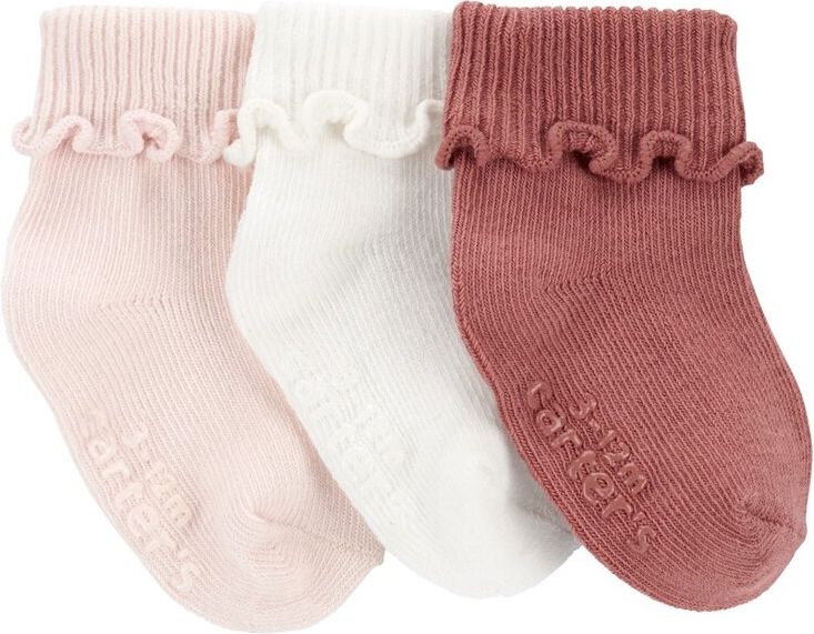 CARTER'S Ponožky Pink holka LBB 3ks 12-24m - obrázek 1