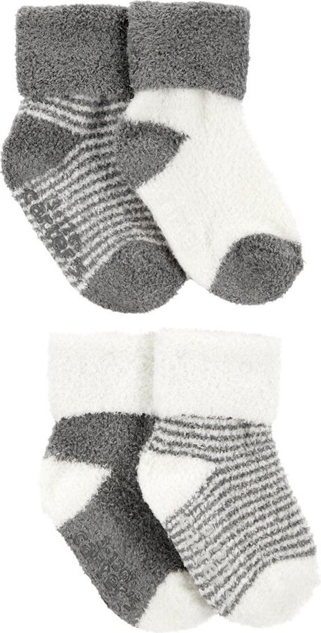 CARTER'S Ponožky Stripes Grey neutrál LBB 4ks PRE - obrázek 1