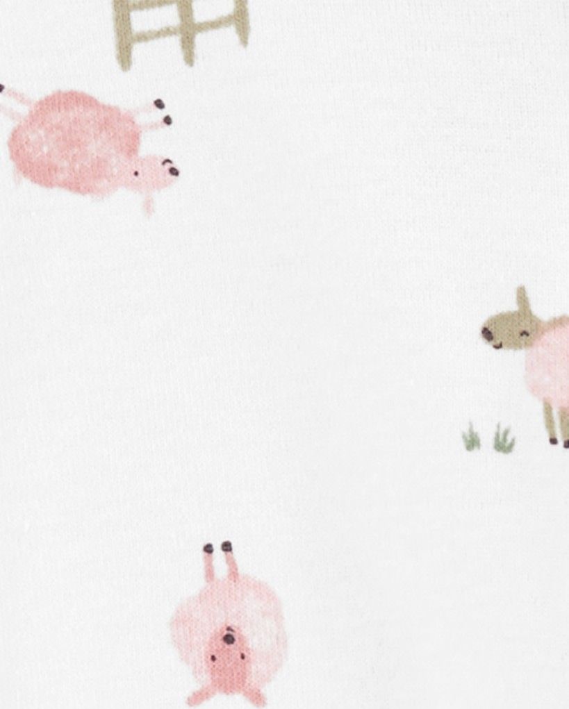 CARTER'S Overal na zip Sheeps&Stripes LBB 2ks holka 6m - obrázek 3