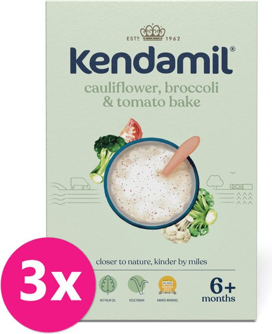 Kendamil s brokolici, květákem a rajčaty 3 x 150g Kendamil - obrázek 1