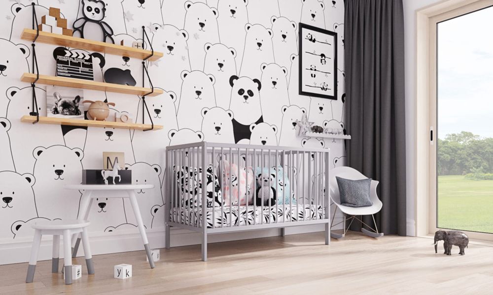 PETITE&MARS Postýlka dřevěná Moony Grey - obrázek 3