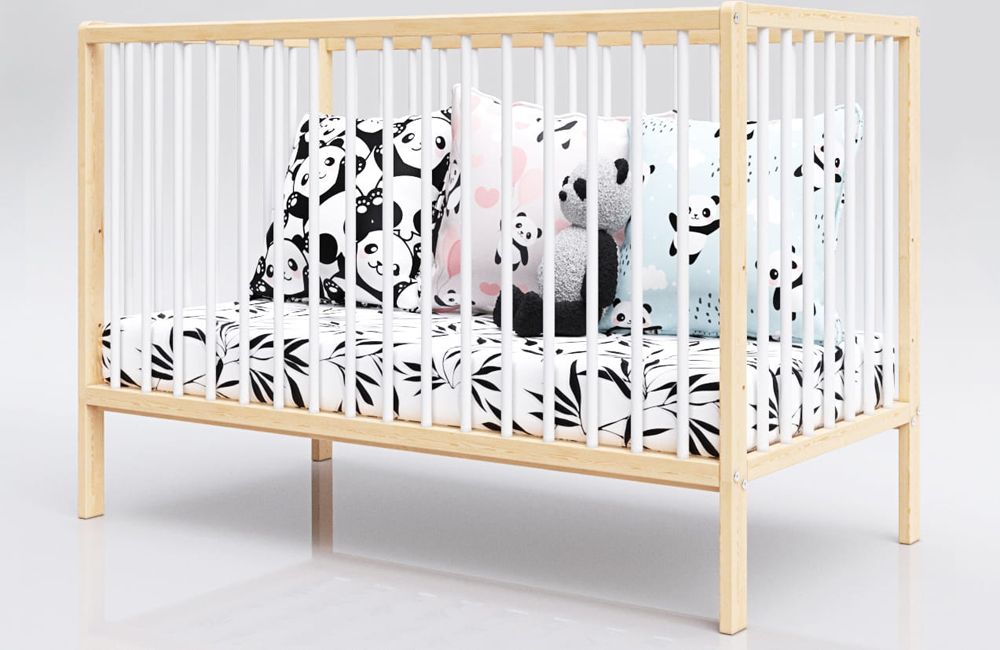 PETITE&MARS Postýlka dřevěná Moony Pine White - obrázek 2