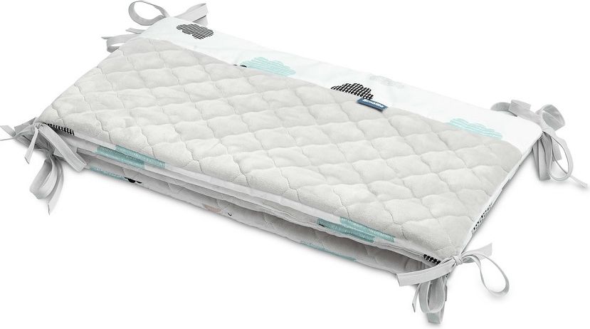 SENSILLO Mantinel do postýlky velvet CLOUDS PLUSH KARO 180x30 cm - obrázek 2
