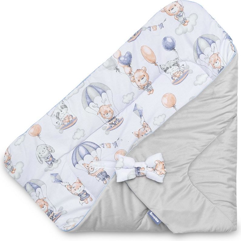 SENSILLO Zavinovačka velvet FLIGHT IN CLOUDS PLUSH KARO 75x75 cm - obrázek 3