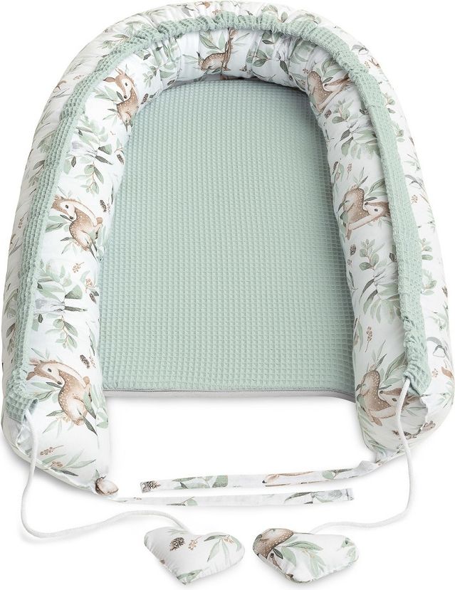 SENSILLO Hnízdo pro miminko waffle FOREST ADVENTURE 80x45 cm - obrázek 4