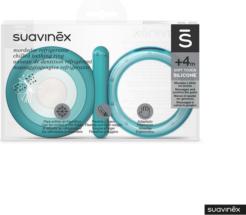 SUAVINEX Kousátko chladicí silikonové +4m - modré - obrázek 2