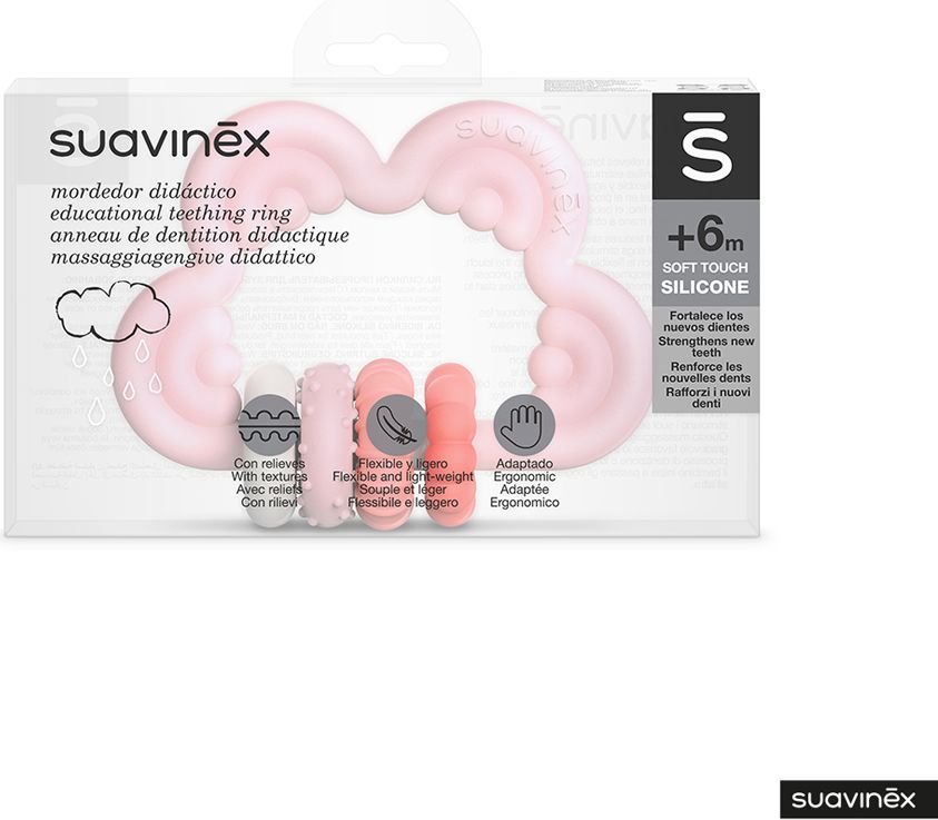 SUAVINEX Kousátko silikonové +6m - růžové - obrázek 3