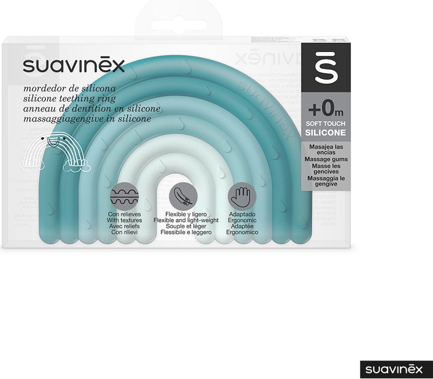 SUAVINEX Kousátko silikonové +0m - modré - obrázek 3