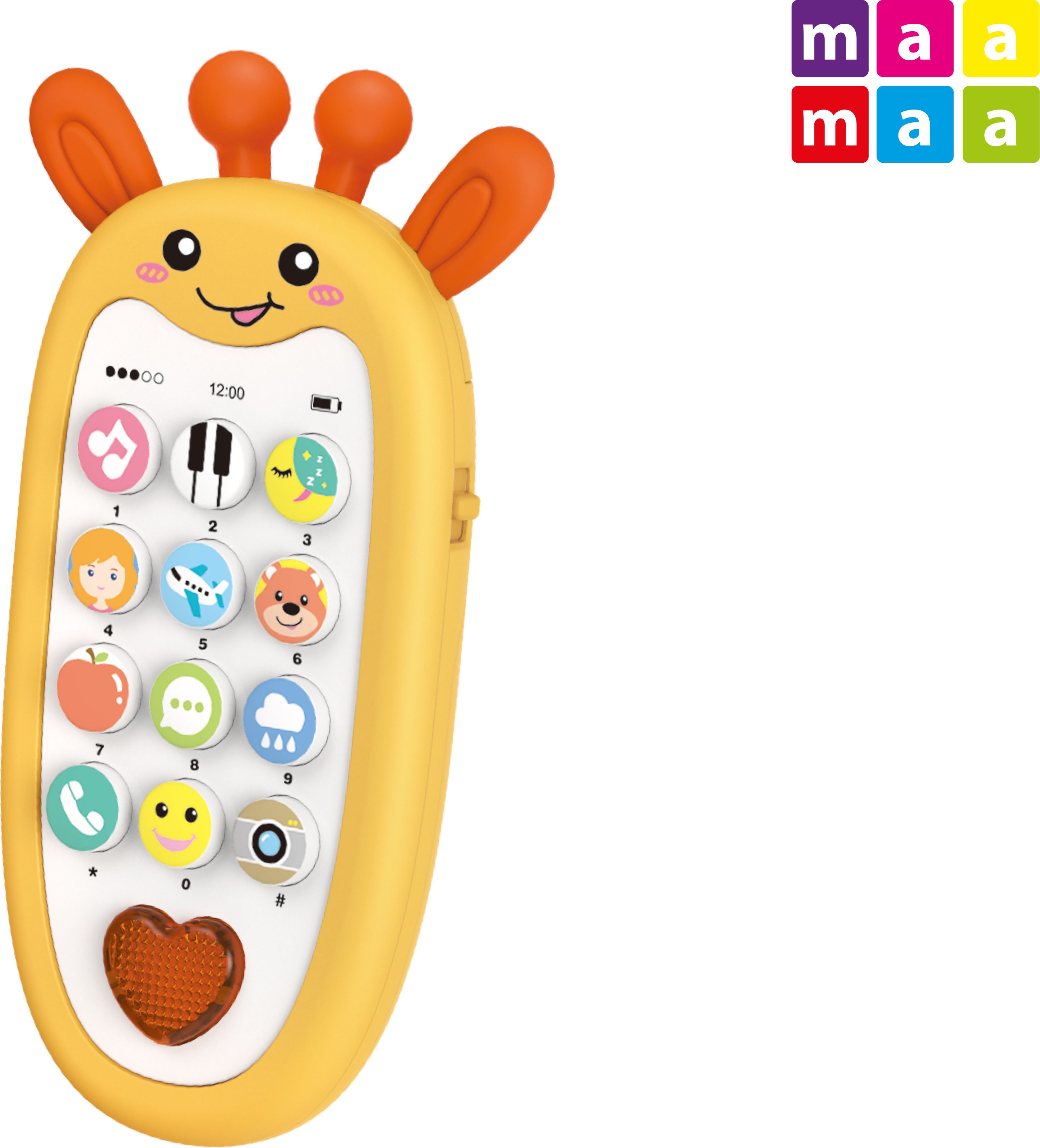 Maamaa Telefon dětský s efekty žirafa 13,5 cm - obrázek 1