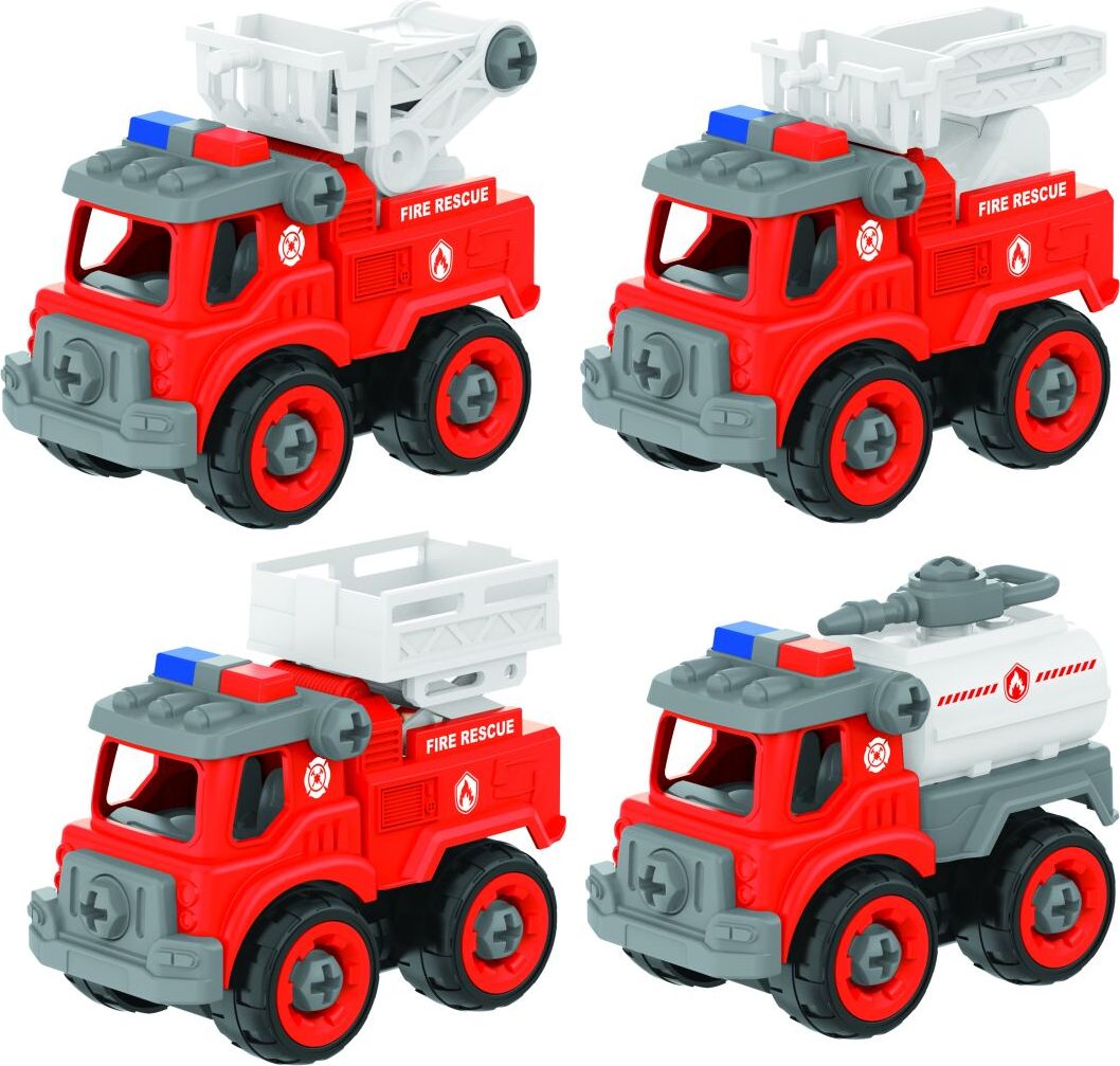 Auto šroubovací hasičské 4 ks 13 cm - obrázek 1