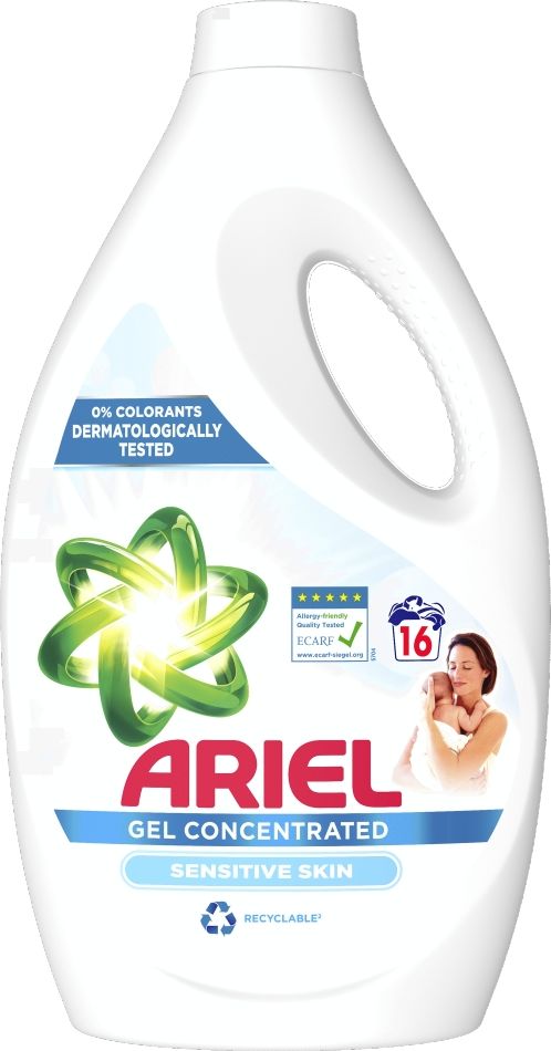 Ariel Sensitive Skin tekutý prací gel, 16 praní   0,88 l - obrázek 1