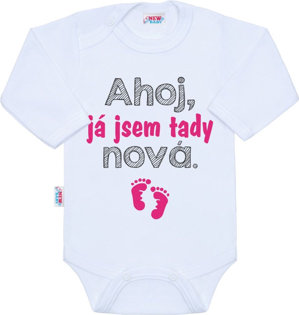 Body s potiskem New Baby Ahoj, já jsem tady nová. - 50 - obrázek 1