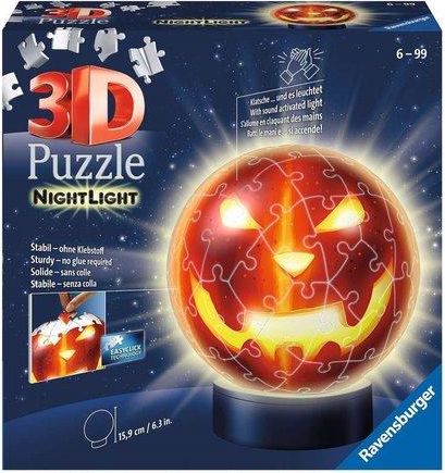 RAVENSBURGER Svítící puzzleball Dýňová hlava 74 dílků - obrázek 1