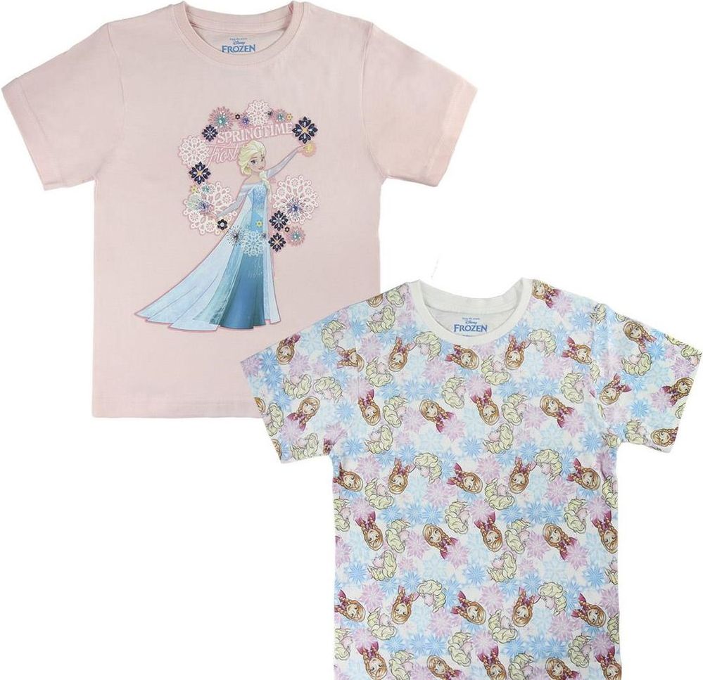 Disney dívčí set triček Frozen 98 růžová - obrázek 1