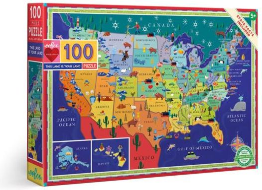 EEBOO Puzzle To je tvoje země 100 dílků - obrázek 1