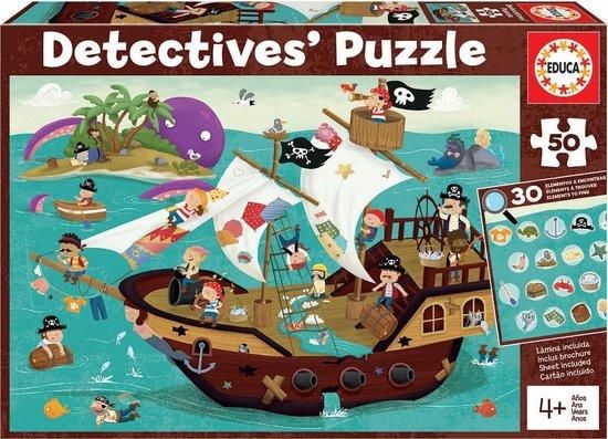EDUCA Detektivní puzzle Pirátská loď 50 dílků - obrázek 1