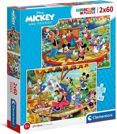 CLEMENTONI Puzzle Mickey a přátelé 2x60 dílků - obrázek 1