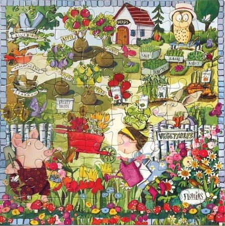 EEBOO Čtvercové puzzle Zahradničení 64 dílků - obrázek 1