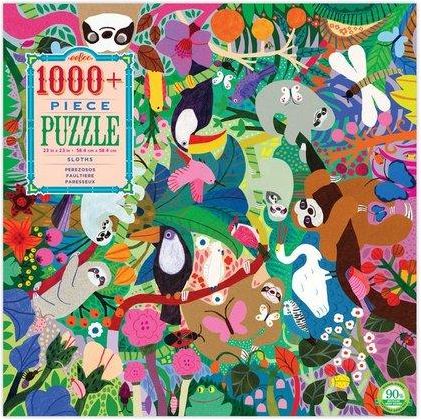 EEBOO Čtvercové puzzle Lenochodi 1000 dílků - obrázek 1