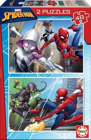 EDUCA Puzzle Spiderman 2x48 dílků - obrázek 1