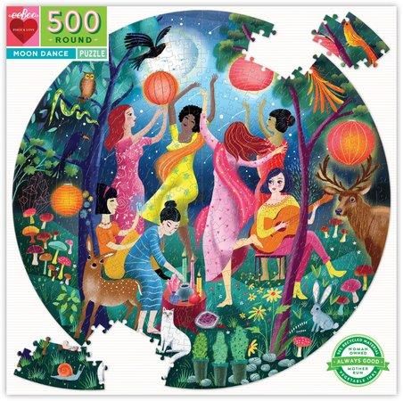 EEBOO Kulaté puzzle Tanec při svitu měsíce 500 dílků - obrázek 1