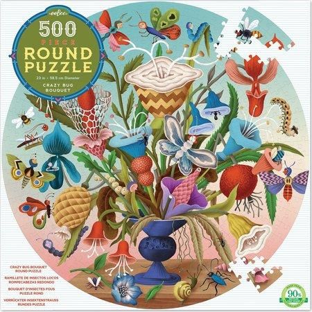 EEBOO Kulaté puzzle Veselá kytice s broučky 500 dílků - obrázek 1