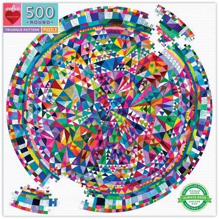 EEBOO Kulaté puzzle Trojúhelníky 500 dílků - obrázek 1