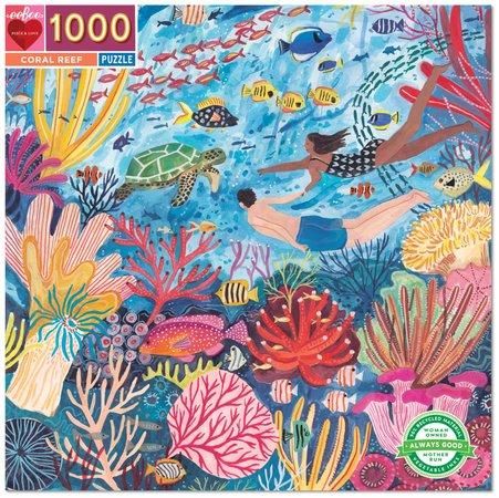 EEBOO Čtvercové puzzle Korálový útes 1000 dílků - obrázek 1