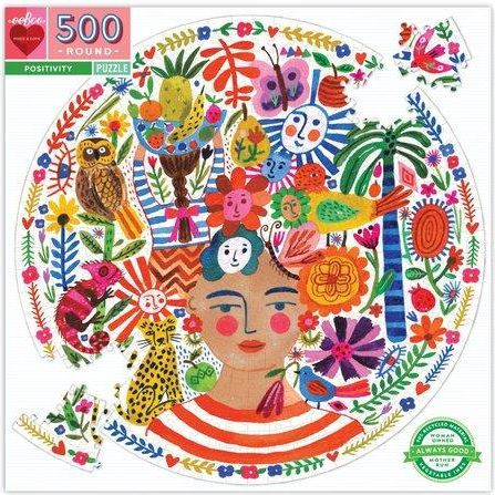 EEBOO Kulaté puzzle Pozitivita 500 dílků - obrázek 1