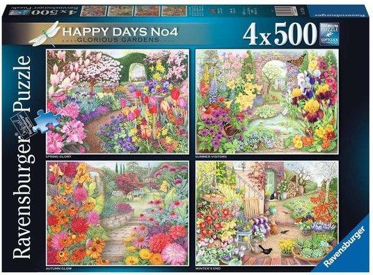 RAVENSBURGER Puzzle Nádherné zahrady 4x500 dílků - obrázek 1