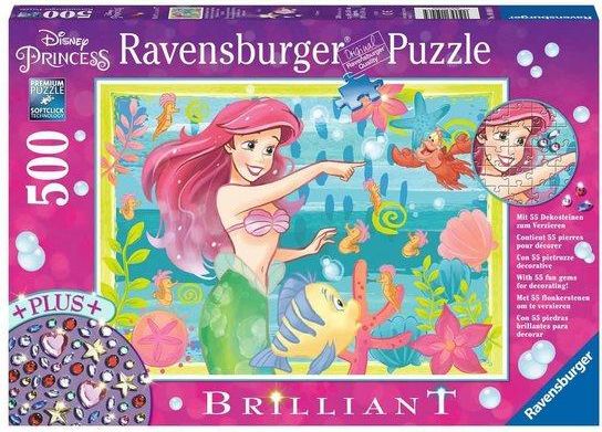 RAVENSBURGER Puzzle s drahokamy Arielin podmořský ráj 500 dílků - obrázek 1