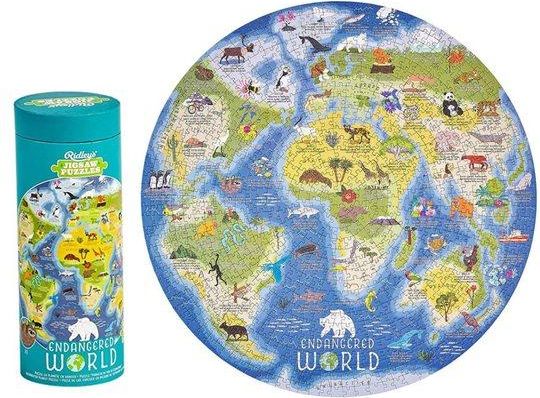 RIDLEY'S GAMES Kulaté puzzle Ohrožený svět 1000 dílků - obrázek 1