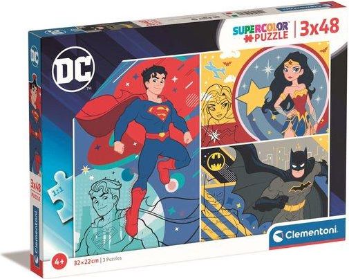 CLEMENTONI Puzzle DC Comics 3x48 dílků - obrázek 1