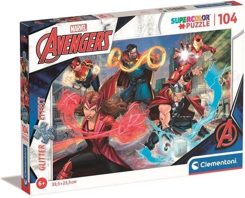 CLEMENTONI Třpytivé puzzle Marvel: Avengers 104 dílků - obrázek 1