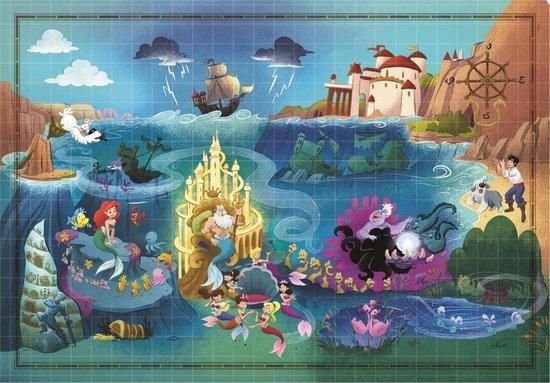 CLEMENTONI Puzzle Story Maps: Malá mořská víla 1000 dílků - obrázek 1