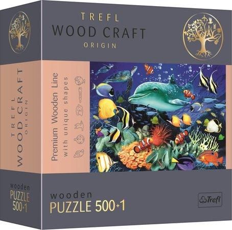 TREFL Wood Craft Origin puzzle Život v moři 501 dílků - obrázek 1