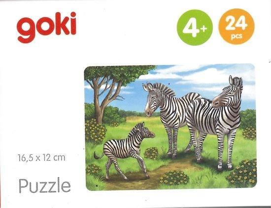 GOKI Dřevěné puzzle Africká zvířata: Jaguár 24 dílků - obrázek 1